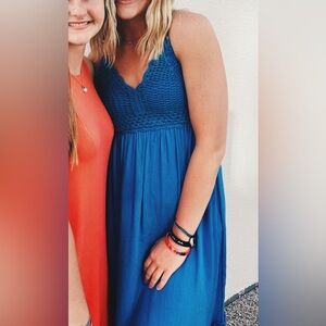 Charlotte Russe Vibrant Blue Crochet Dress